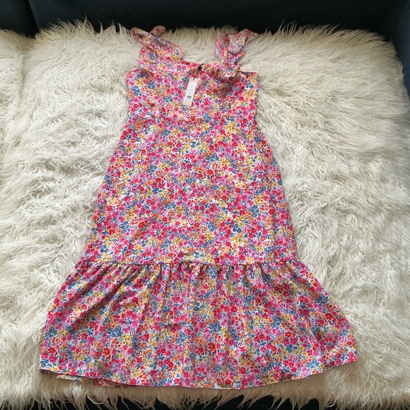 NWT BCBGeneration Storybook Floral Ruffle Midi Dress - Picture 2 of 5